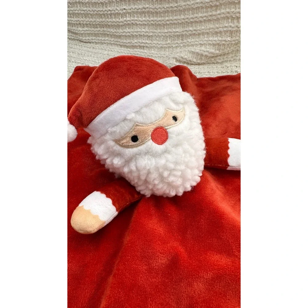 Santa Claus Baby Security Blanket Lovey Red Plush Stuffed Animal Toy Kid Nursery
